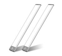 LEPOTEC Self-Adhesive 60 LED Light Strip with Motion Sensor, 3 Colour Temperatures, Type-C Wireless Cabinet Lighting with Battery, Bright and Automatic, Ready to Use for Any Indoor Use