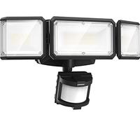 LEPOWER 1500LM Battery Powered Outdoor LED Flood Light with Motion Sensor