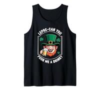 Lepre-Can You Pour Me A Drink St. Patrick's Day Irish Puns Tank Top