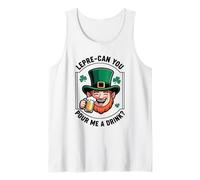 Lepre-Can You Pour Me A Drink St. Patrick's Day Irish Puns Tank Top