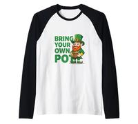 Leprechaun Coffers Bring Your Own Pot Raglan Baseball Tee