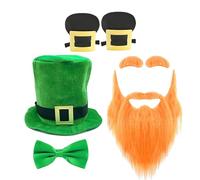 Leprechaun Costumes Patricks Day Costumes Accessories Patricks Parties Favor With Patricks Leprechaun Hat Eyebrow Beard Patrick Day Costume Accessories Set