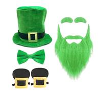 Leprechaun Costumes Patricks Day Costumes Accessories Patricks Parties Favor With Patricks Leprechaun Hat Eyebrow Beard Patrick Day Costume Accessories Set