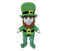 Leprechaun Doll - Irish Folklore Mascot Figure, 36cm St Patricks Green Stuffed Animal, Luck Clover Character Soft Rag Model, Synthetic Fibre Shamrock Ornament | Statue for Boys & Living Room