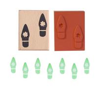 Leprechaun Footprints Stamp St Patricks Day Mini Stamp Small Leprechaun Footprint Stamp Leprechaun Shamrocks Footprints Rubber Stamp