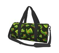 Leprechaun Green Hats Shoes Lucky Clovers Men Travel Luggage Gym Sports Bag Weekender Travel Overnight Carry Duffel Bag