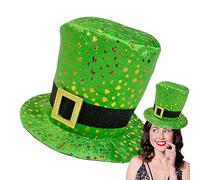 Leprechaun Hat St. Patrick's Day Creative Top Hat - Elegant St. Patrick's Day Goblin Hat Clover Holiday Costume Accessory with Hood