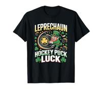 Leprechaun Hockey Puck Luck St Patricks Hockey Shirt T-Shirt