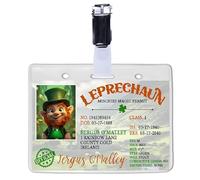 Leprechaun Licence Mischief Permit Clip-on ID Pass Badge, St Patrick's Day Fancy Dress Accessory