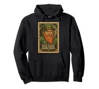 Leprechaun Old Luck Hard Won Funny St Patricks Day Lover Pullover Hoodie