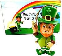Leprechaun Ornament Irish Legend Pot of Gold St Patricks Day Gift Boxed
