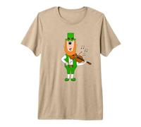 Leprechaun Playing Fiddle, Violin St Patrick's Day Violinist Premium T-Shirt