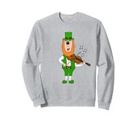 Leprechaun Playing Fiddle, Violin St Patrick's Day Violinist Sweatshirt