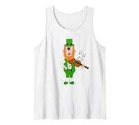 Leprechaun Playing Fiddle, Violin St Patrick's Day Violinist Tank Top