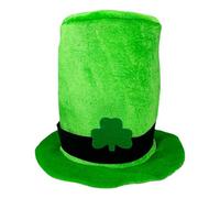 Leprechaun Top Hat - Saint Patrick's Day Green Costume Accessory | For Celebration Parade Irish Holiday Adults Men Women Teens Soft Cotton Festive Hat, Fun St Patrick Party Wear Lucky Charm Outfit