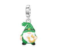 Leprechauns Charm for Pandora Charms Irish Clover Horseshoe for St. Patricks Day