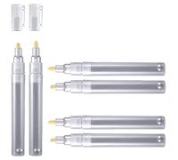 Leprera 6 Empty Fillable Blank Paint Pen Markers Refillable Paint Pen Fine Tip Graffiti Markers Acrylic Markers for Oil Painting