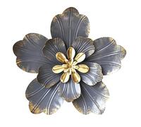 Leprera Metal Flower Wall Art Décor,Rustic Modern Floral Sculpture, 3D Wall Art Wall Hanging Decoration for Indoor Living Room
