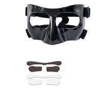 Leprera Sports Face Guard, Nose Guard for Broken Nose, Basketball Football Softball Training Face Protect Shield, Easy Install Black Close