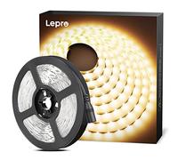 Lepro 12V LED Strip Light 5M (No Plug), 3000K Warm White, 2300LM, Stick on | 8mm Flexible LED Lights for Under Cabinet Counter Cupboard and DIY, Female 5.5mm x 2.1mm Jack (DC 12V Power Supply Required)