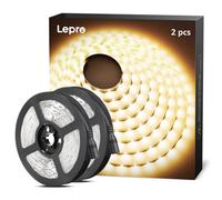Lepro 12V Led Strip Light (No Power Plug), Warm White 3000K, 60 Leds/m, 5M 2300Lm, Pack Of 2
