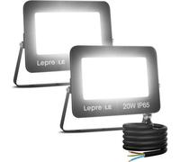 Lepro 20W Led Floodlight Outdoor, Waterproof Ip65, Daylight White Led Outdoor Lights For Garden, 1700Lm Led Security Lights