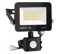 Lepro 20W Security Lights Outdoor Motion Sensor, 2000 Lumens Pir Sensor Super Bright Light