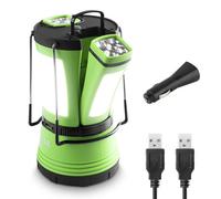 LE 3 in 1 Camping Lantern with 2 Detachable Torches, 600 Lumen, Camping Light Rechargeable or Battery Powered, Outdoor Camping Accessories for Tent, Caravan, Emergency, Fishing, Power Cuts and More