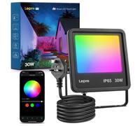 Lepro 30W Rgb Flood Light: App & Voice Control, 16M Colors, Ai Mode, Music Sync, Ip65 Waterproof