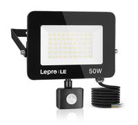 Lepro 50W Security Lights Outdoor Motion Sensor, 4200 Lumen Pir Lights, Ip65 Waterproof Flood Light For Backyard Garages