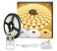 Lepro 5M Led Strip Light Kit, Warm White To Cool Daylight, Cct Tunable, Dimmable, Remote Control