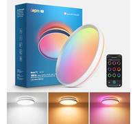 Lepro AI LED Ceiling Light, Smart 24W 1800LM Bathroom Light, IP44 Waterproof, Colour Changing & Tunable White for Living Room, Bedroom, Works with Alexa & Google Assistant, Ø29cm