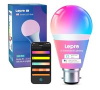 Lepro AI Smart Bulb B22, Music Sync Bayonet WiFi Bulb, Colors Changing Light Bulb Works with Alexa & Google Assistant, 806lm, App & Voice Control, Personalized AI Lighting Designer