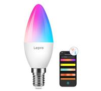 Lepro AI Smart Bulb E14, Music Sync Bluetooth & WiFi Bulb, Voice Control Screw Bulb, Personalized AI Lighting Designer, Color Changing Candle Bulb, Work with Alexa & Google Assistant
