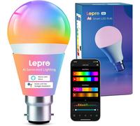 Lepro B2 Ai Smart Bulb Bayonet, 1100Lm Wifi Bulb B22, Music Sync Ai Lighting Design Assistant, Works With Alexa & Google Assistant
