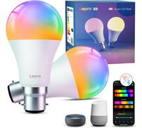 Lepro B2 Ai Smart Bulb Bayonet B22, 10W 1100Lm, Music Sync, Ai Lighting Design Assistant, Works With Alexa & Google Home, 2 Packs
