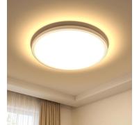 Lepro Bathroom Light Warm White, 18W Waterproof LED Ceiling Light, 22cm | 100W Equivalent, 1800LM Flush Ceiling Lights for Living Room, Bedroom, Porch and Hallway