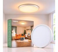 Lepro Bathroom Lights Ceiling 24W, 2400lm Warm White 3000K, Large 29cm | 200W Equivalent, Waterproof, Round Modern Flush Ceiling Light, Bright Soft Light for Living Room, Bedroom, Porch and Hallway