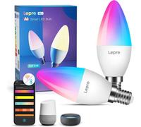 Lepro Bc1 Ai Smart Bulb E14, Music Sync, Voice Control, Ai Lighting Design Assistant, Work With Alexa & Google Home, 2 Pack