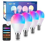 Lepro BP1 AI Smart Bulb E14 P45, RGBWW Colour Changing, 4.9W 470LM, 4 Pcs