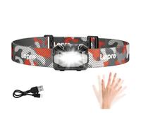 Lepro Dual Power Head Torch Rechargeable, Motion Sensor Headlamp with Type-C & AAA Batteries, 11 Modes - 30H+ Runtime, Lightweight for Adults Kids, Waterproof Headlight for Camping, Running, Emergency