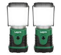Lepro Camping Lantern Battery Powered, Portable Small Camping Tent Lights AA Battery Operated, Dimmable Warm White to Daylight Modes, Battery Lanterns for Indoors, Power Cuts, Emergency, Pack of 2
