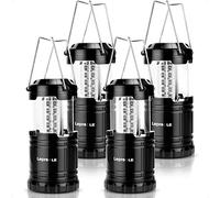 Lepro Camping Lights, Collapsible Camping Lantern Battery Powered, Portable Light For Tents, Pack Of 4, Aa Batteries Not Included