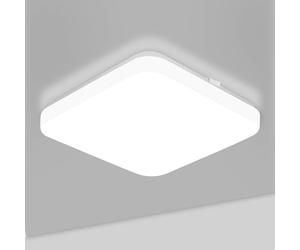 Lepro Ceiling Lights Square, 24W 2400LM, Daylight White, Waterproof, 23cm | Modern Bathroom Ceiling light, 200W Equivalent, 5000K Natural White for Kitchen, Office, Living Room, Porch, Bulkhead