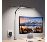 Lepro Desk Lamp Clamp, 700lm Bright LED Desk Light, 5 Colour Modes & 5 Brightness Levels, Eye-Caring, Dimmable, Flexible Office Lamp for Monitor, Reading, Crafts, Nails, School, Adapter Included