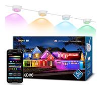 Lepro E1 AI Permanent Outdoor Lights 30m, Smart Outdoor Halloween Eaves Lights, Waterproof, Tunable White & Colour Changing, Personalized AI Lighting Designer, Works with Alexa, 2.4G WiFi, No Remote