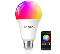 Lepro AI Smart Bulb E27, 1520LM Colour Changing Light Bulb, 12W(100W) WiFi Bulbs, Voice Control, Schedule & Timer, Work with Alexa & Google Assistant, Personalized AI Lighting Designer