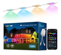 Lepro EE1 AI Permanent Outdoor Lights, 30m Colour Changing Halloween Lights | RGB+IC Eaves Soffit Lights, IP65 Waterproof Outdoor Christmas Lights, 100ft 60 LEDs, App Control, 2.4G WiFi, Works with Alexa