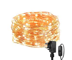 Lepro Fairy Lights Plug in, 10m 100 LED Copper Wire Fairy Lights, 33ft Warm White Christmas Tree Lights, Fairy String Lights Mains Powered for Christmas Decorations, Bedroom, Party, Wedding and More
