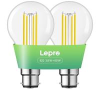 LEPRO Filament LED Light Bulb - B22, Warm White, Pack of 2